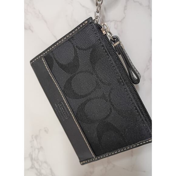 COACH Black Monogram Coin Purse/Keychain - NWOT - Picture 2 of 3